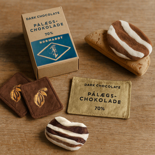 Pack of 4 Dark Chocolate Slices – Pålægschokolade / Sandwich Chocolate