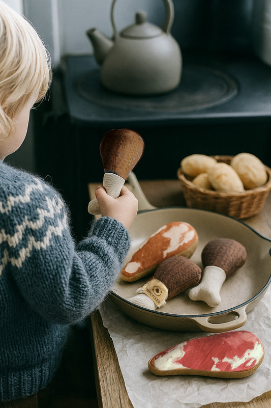Chicken Drumstick Toy – Upcycled Cotton