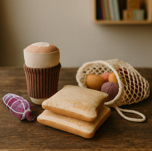 Handmade Canvas Toast Play Food (Set of 2)