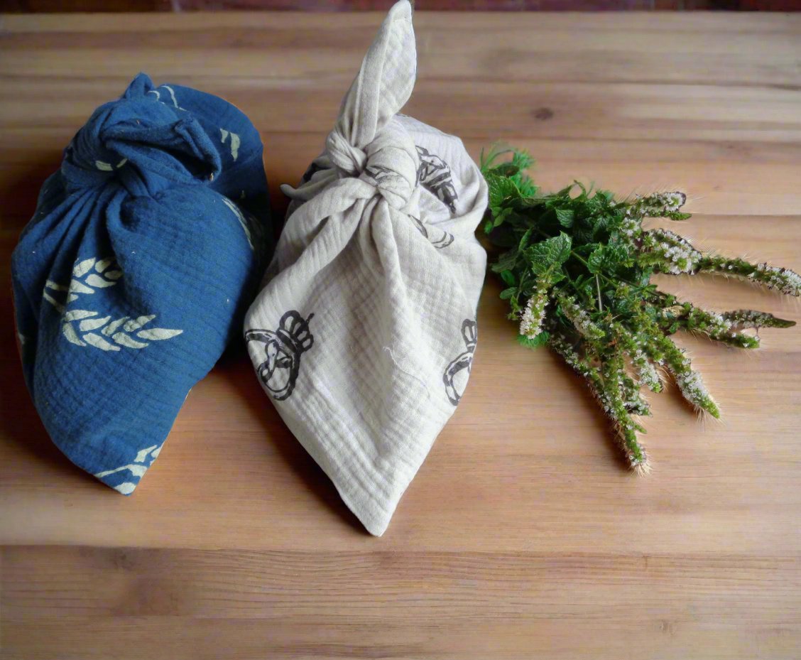 Bento resuable bread bag - Wheat print