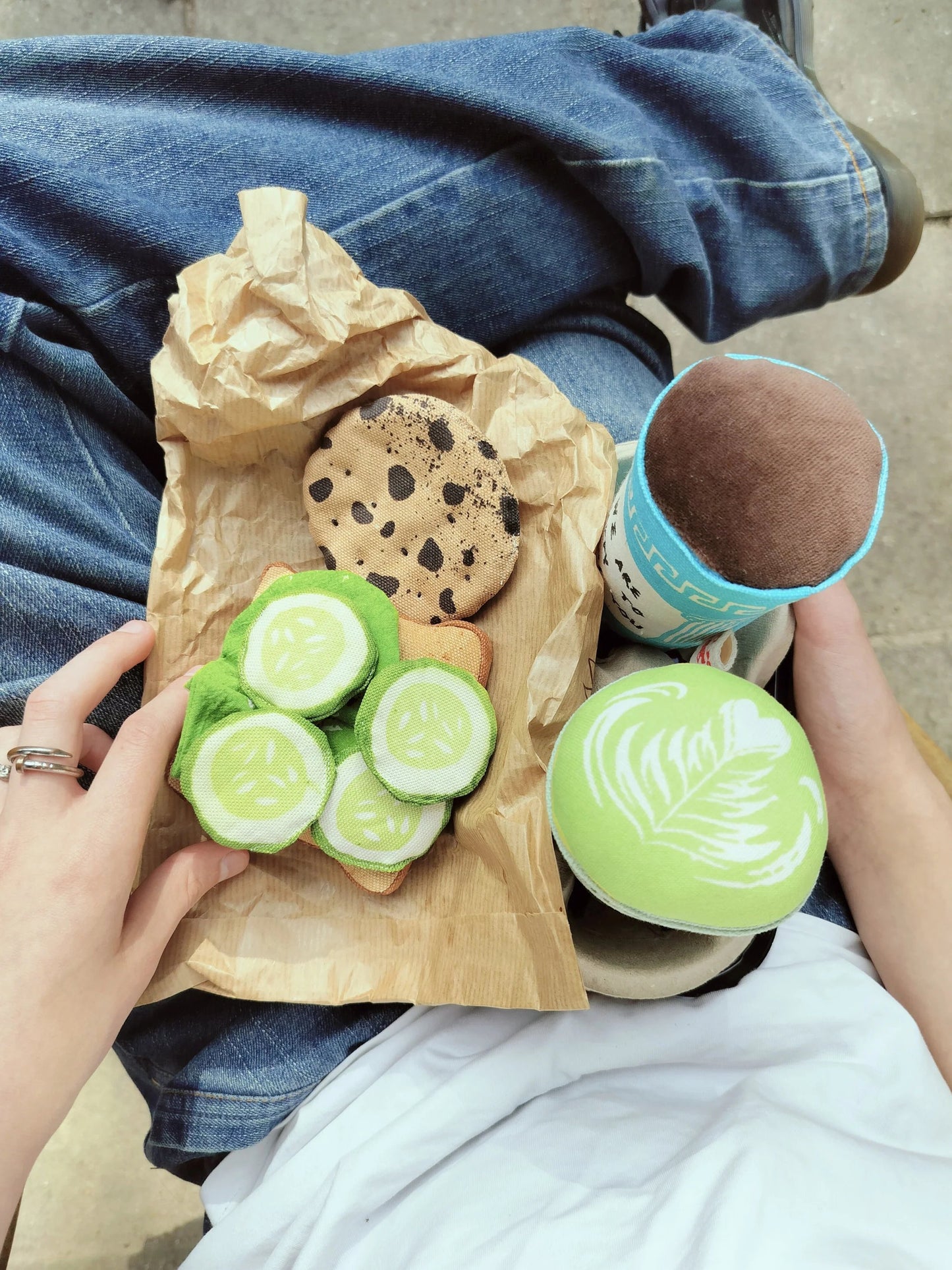 Handcrafted Matcha Latte Plush Toy