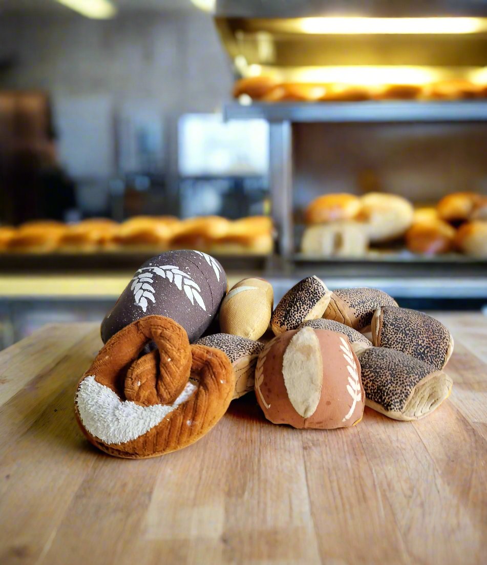 Play Food Pretzel, Bread rolls , tebirkes, Baguette