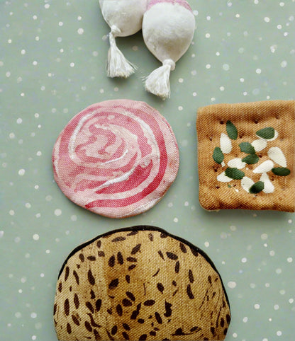 Soft Deli Grocery Play Set – Handmade Fabric Food & Tote