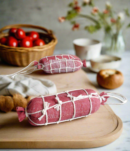Handmade Pretend Tuscan Salami – Sustainable Cotton Play Food