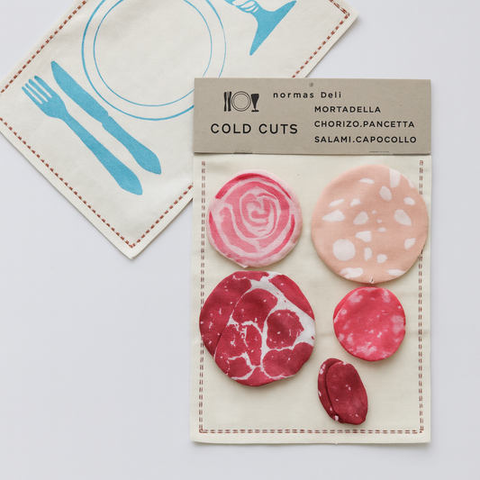 Cold Cuts Playset – Handmade Canvas Toy Food (10 pcs)