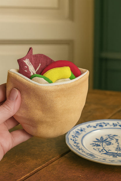 Fabric Pita Bread Play Set – 2 pcs – Handmade in Denmark