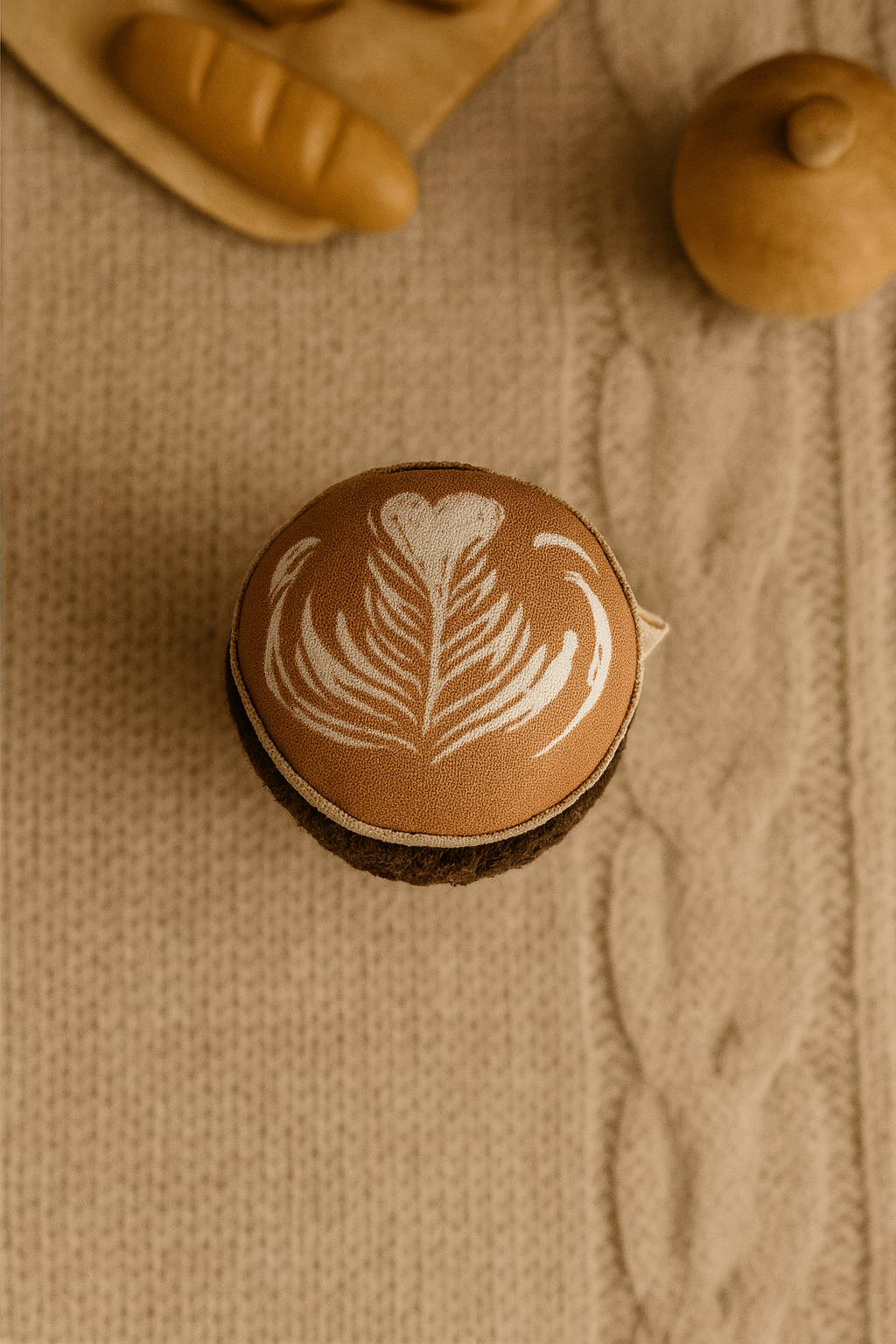 Handmade Cappuccino Cup Rattle