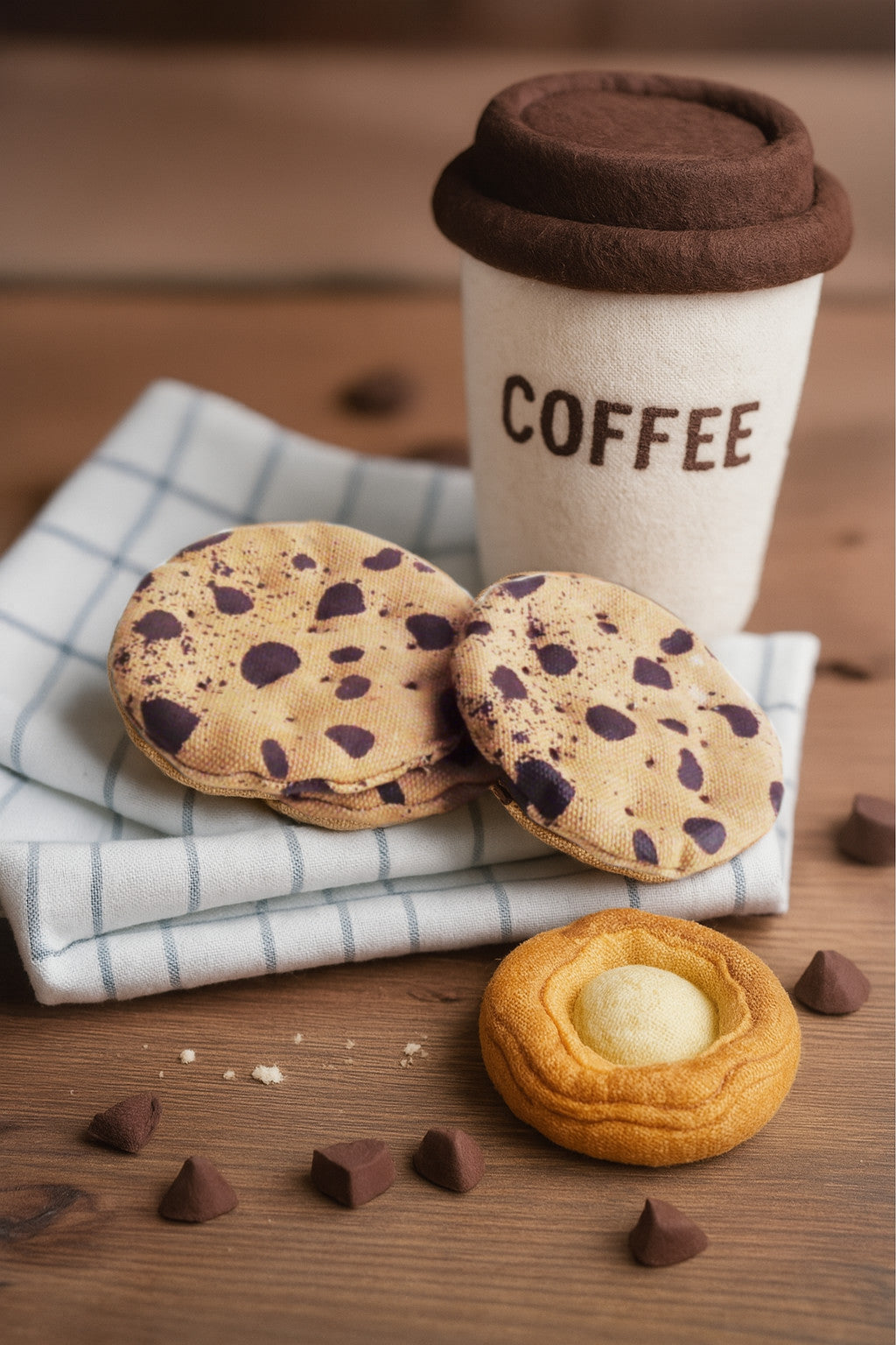 Handmade Chocolate Chip Cookie – Pretend Play Food (1 Piece)