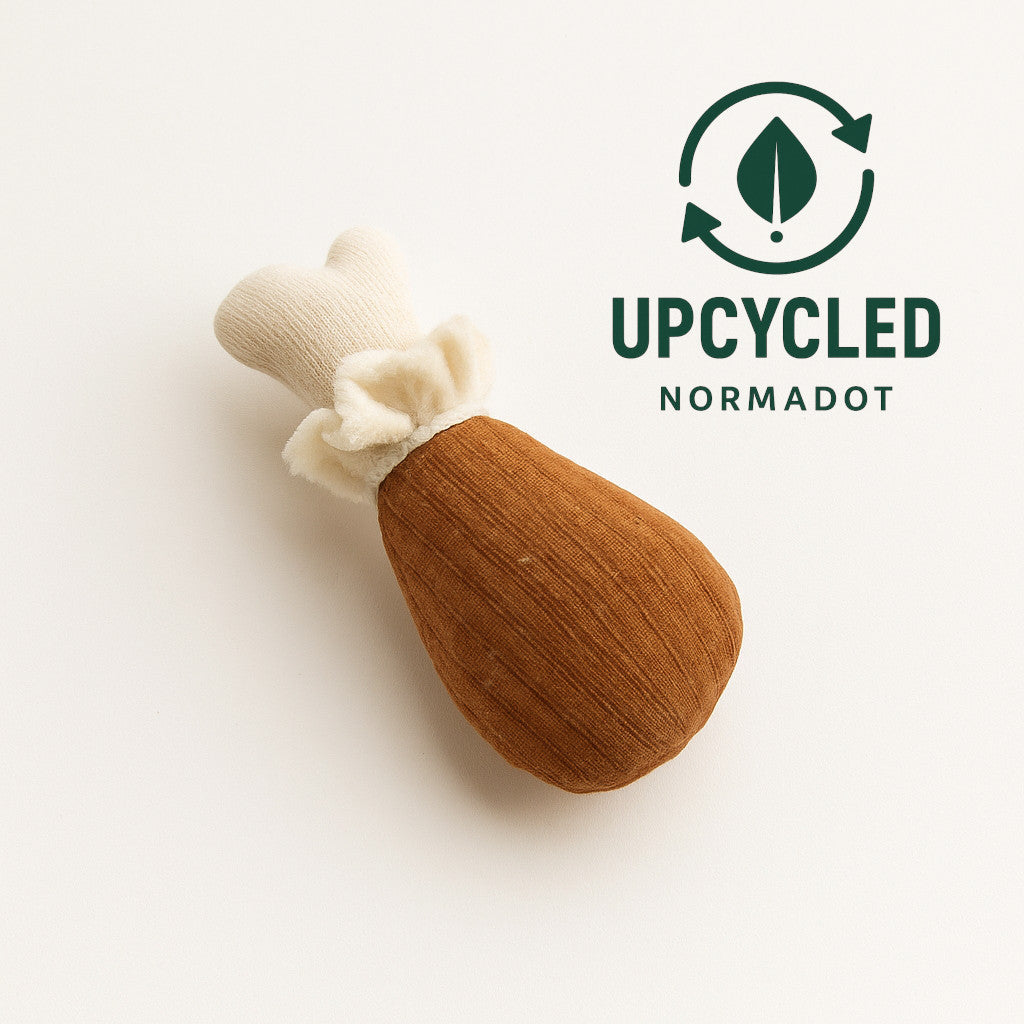 Chicken Drumstick Toy – Upcycled Cotton