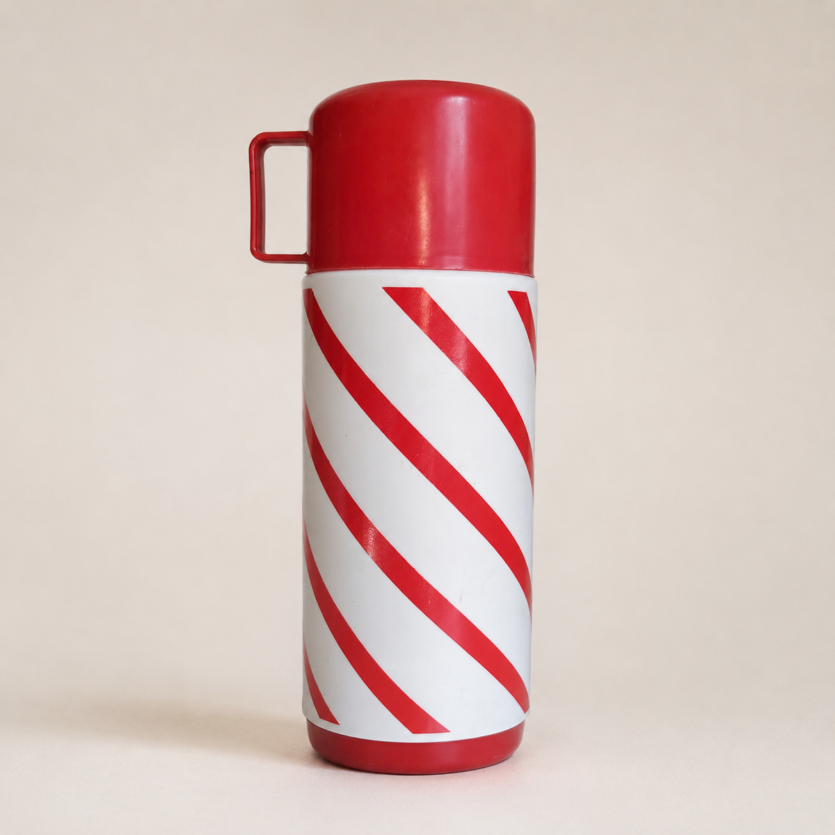 Vintage 1970s Red & White Thermos Flask – Prop Sale