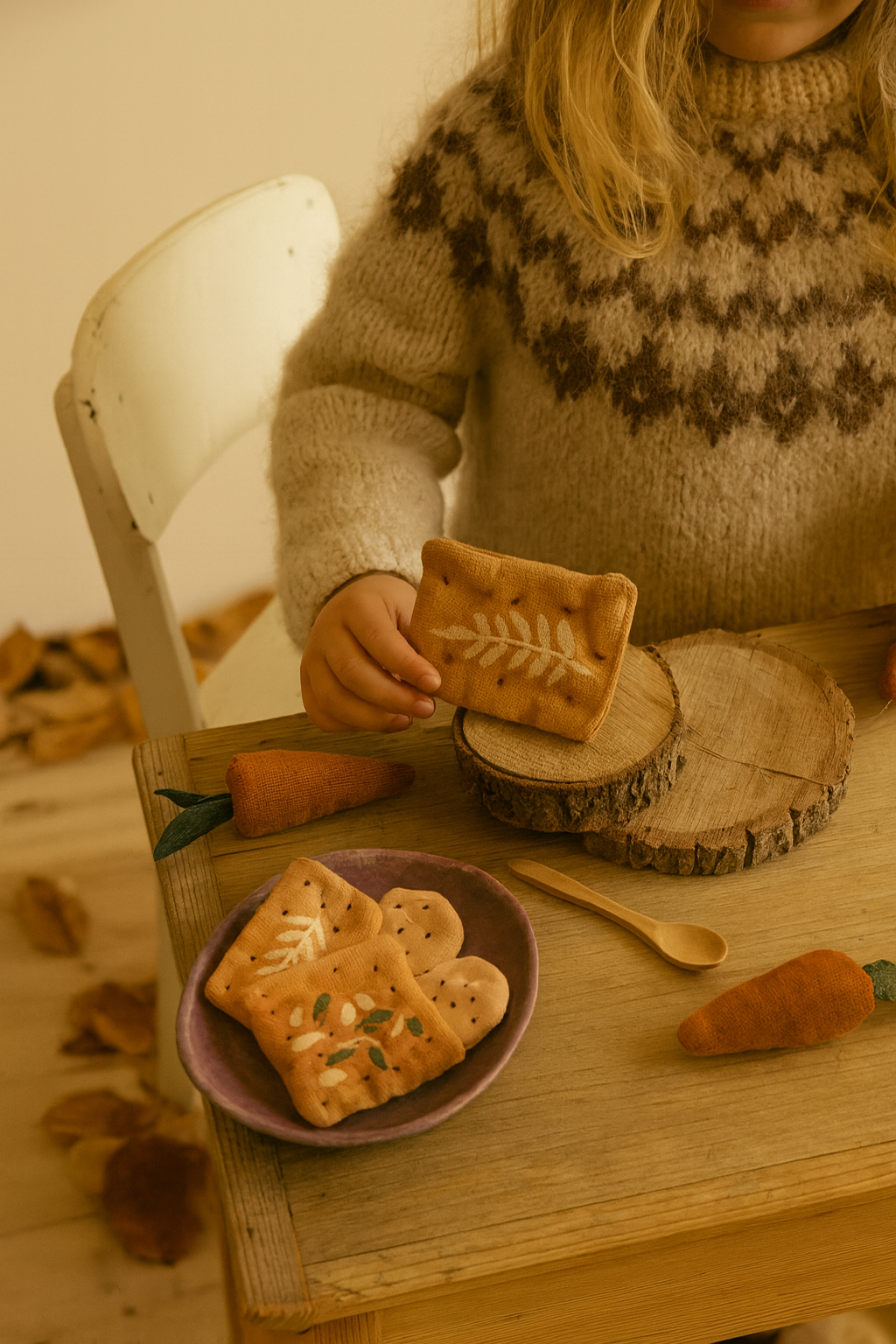 Hand-Printed & Embroidered Fabric Cookie Set – 8 Piece Collection