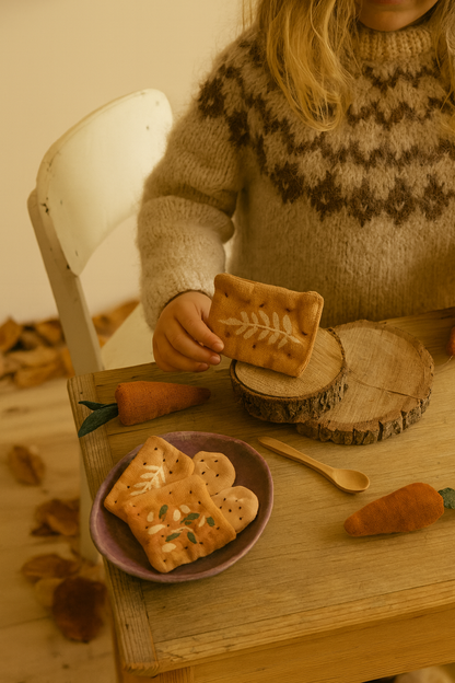 Hand-Printed & Embroidered Fabric Cookie Set – 8 Piece Collection