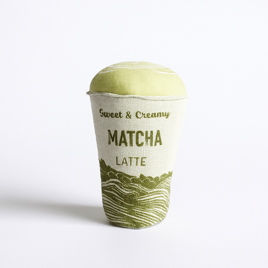 Handcrafted Matcha Latte Plush Toy – Soft Pretend Play Cup for Kids