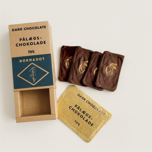 Pack of 4 Dark Chocolate Slices – Pålægschokolade / Sandwich Chocolate