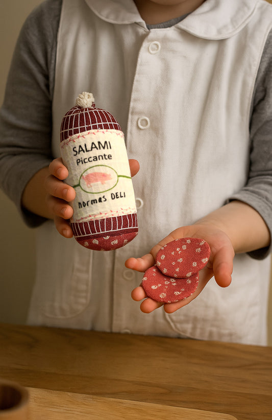 Salami Piccante Play Set – Handprinted Canvas (Made in Denmark)