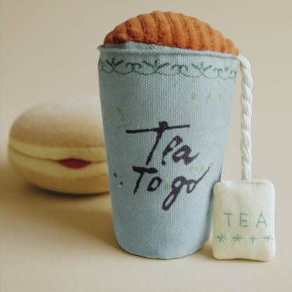 Plush Tea To Go Rattle Cup – Handmade in Denmark